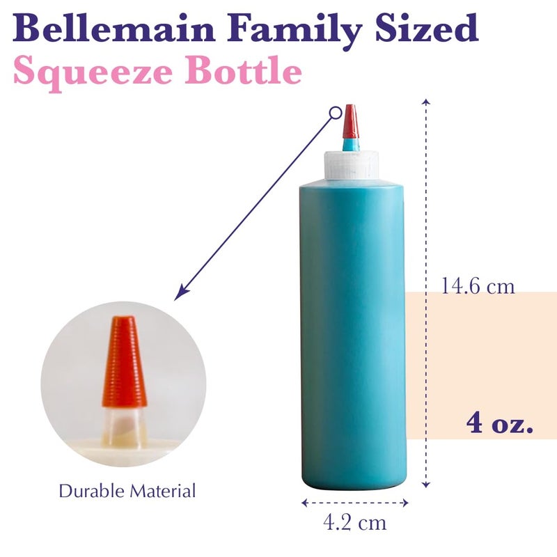 Bellemain 6-Pack Condiment Squeeze Bottles for Sauces - Includes Funnel, Erasable Marker & Reusable Labels, Perfect for Salad Dressings, Liquids, and Ketchup, Durable Plastic 4 oz Bottles - Image 4